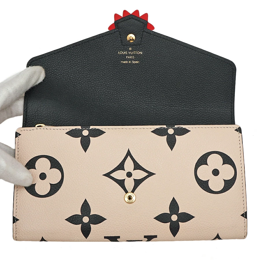 ルイヴィトン  Ｍ69514 LVクラフティ ポルトフォイユ サラ モノグラム アンプラント フラップ 長財布