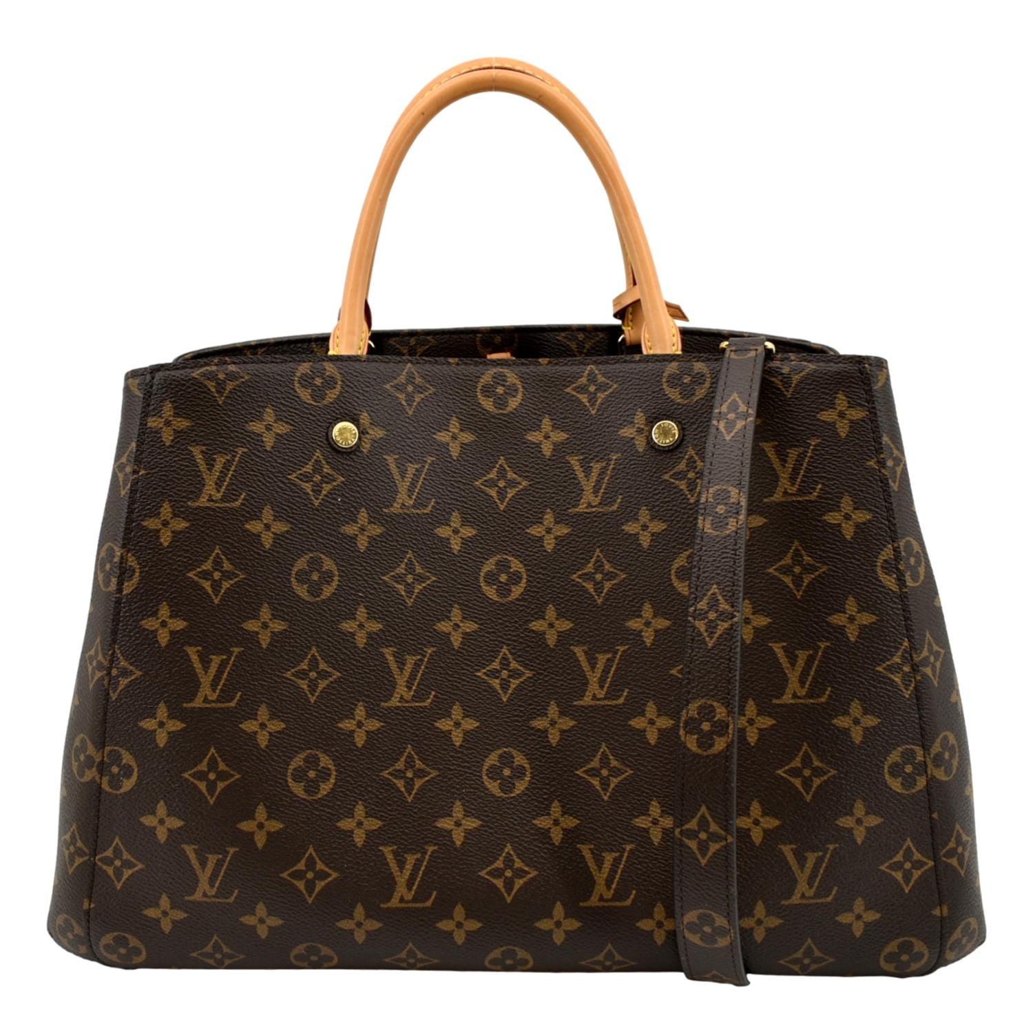 LOUIS VUITTON Montaigne GM Monogram Canvas Shoulder Bag Brown