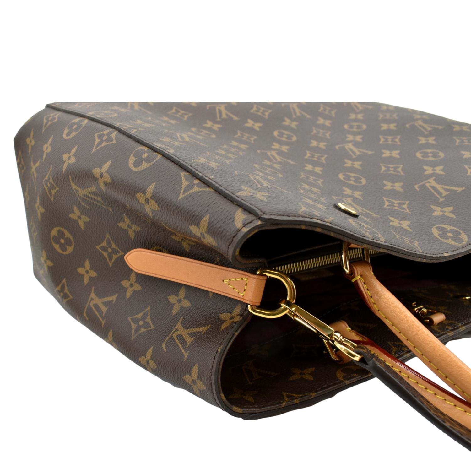 LOUIS VUITTON Montaigne GM Monogram Canvas Shoulder Bag Brown