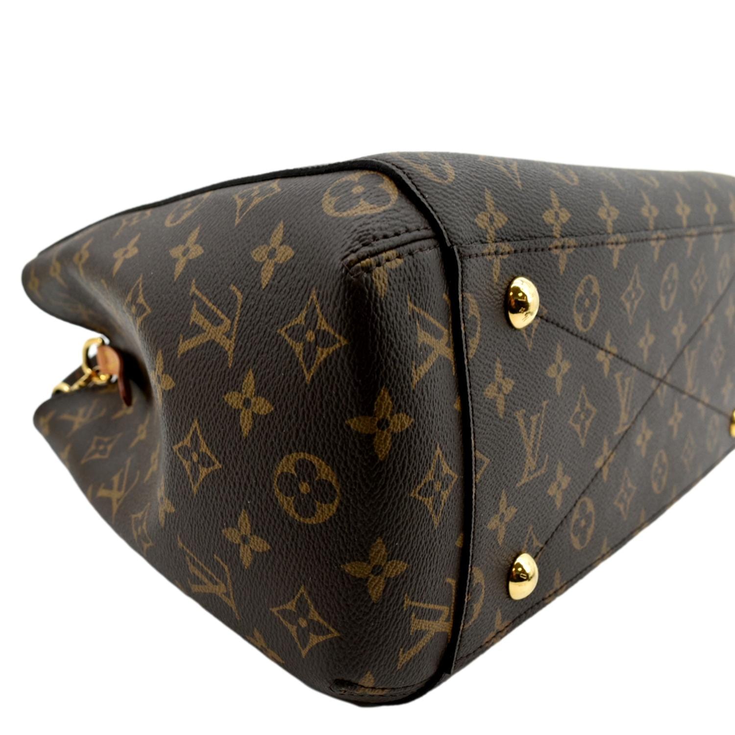 LOUIS VUITTON Montaigne GM Monogram Canvas Shoulder Bag Brown