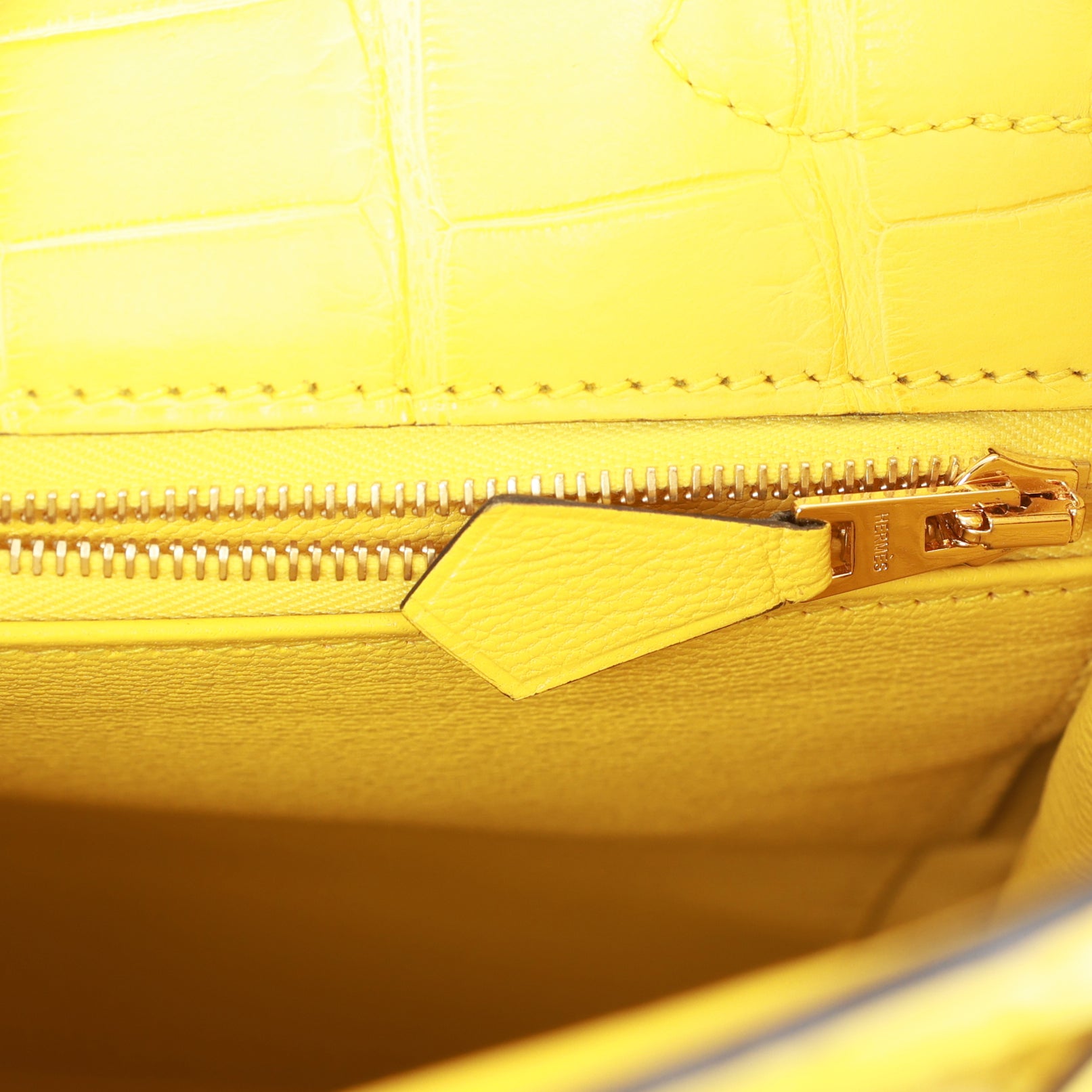 エルメス スペシャルオーダー ケリー 32 リターン ミモザ マットアリゲーター ゴールド金具