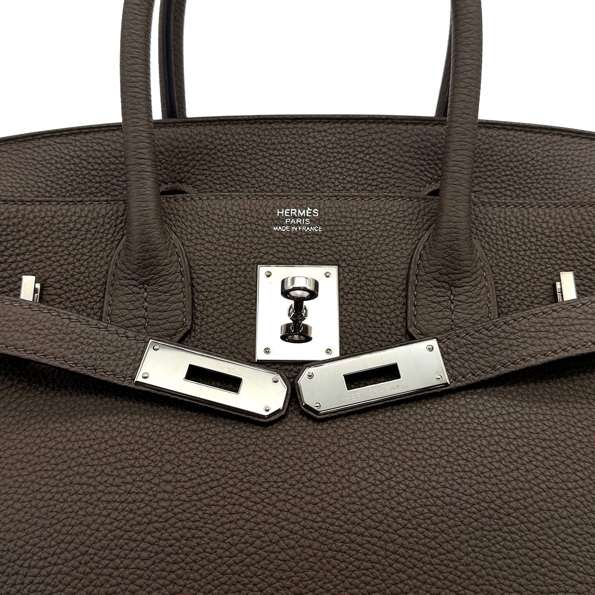HERMES バーキン 30 トープ トゴ ハンドバッグ 2015年製 T刻印 パラジウム金具 90320995