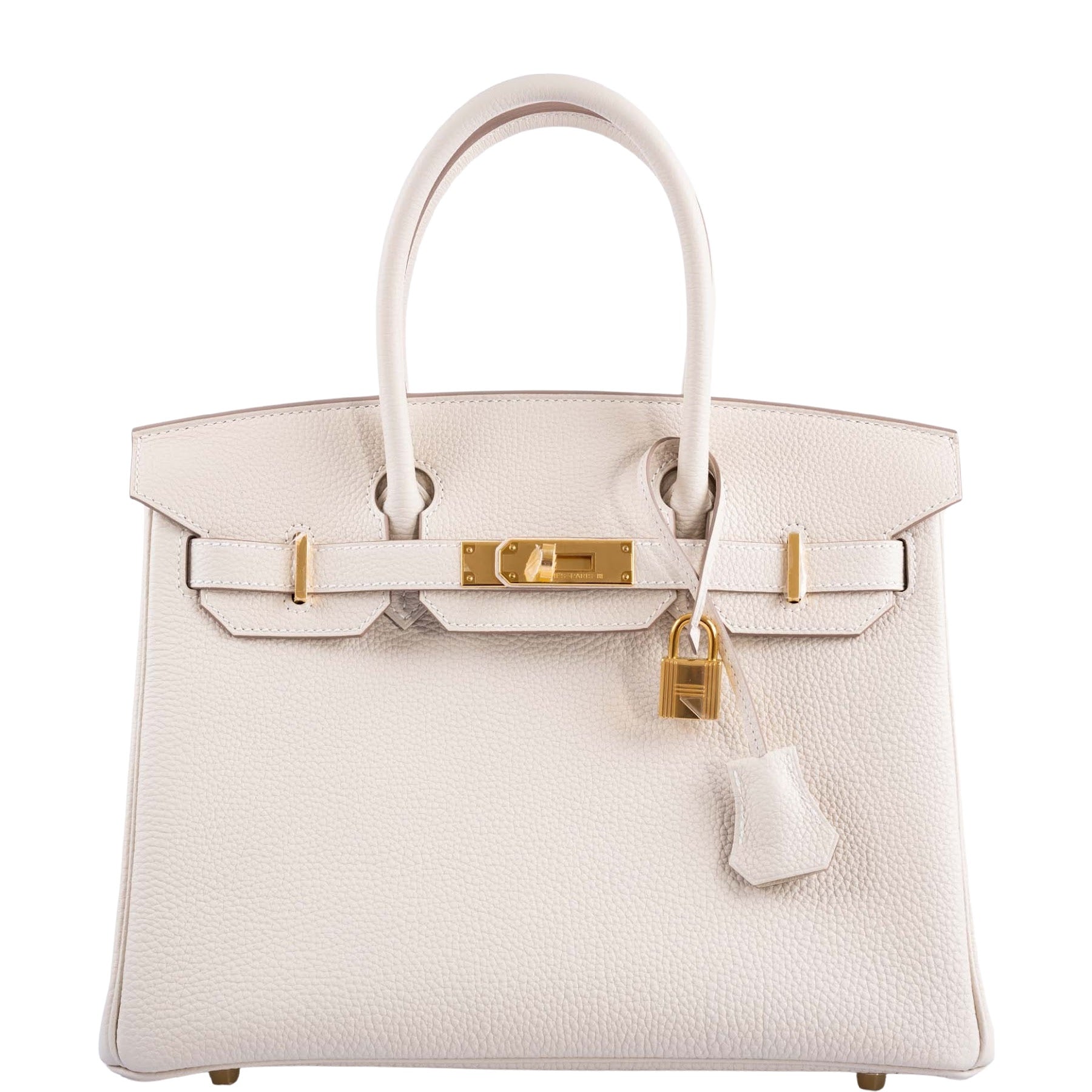HermesBirkin 30 Craie Togo with Gold Hardware