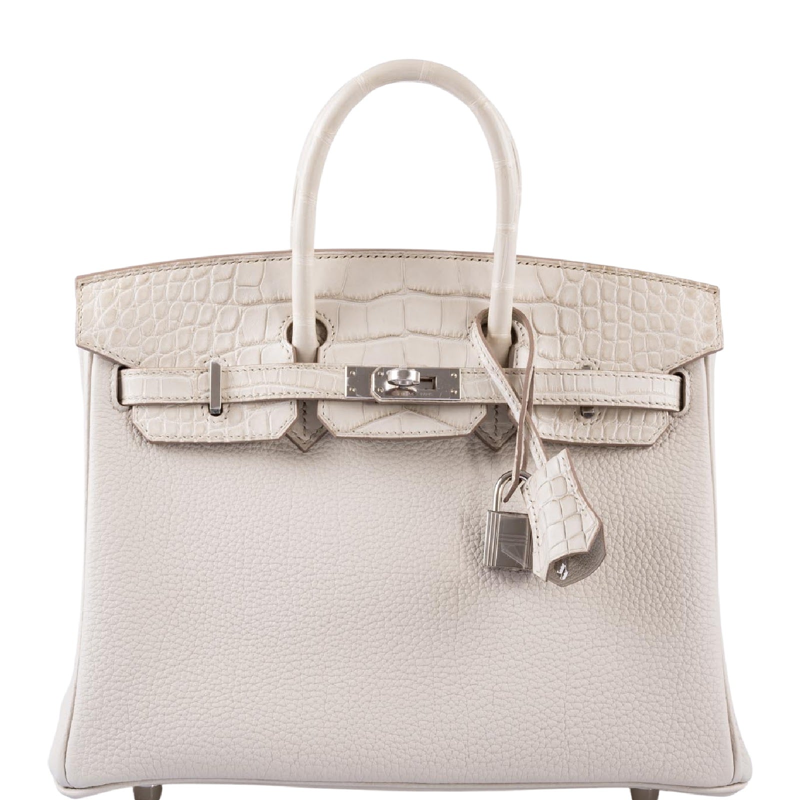 HermesBirkin Touch 25 Beton Matte Alligator & Togo Palladium Hardware