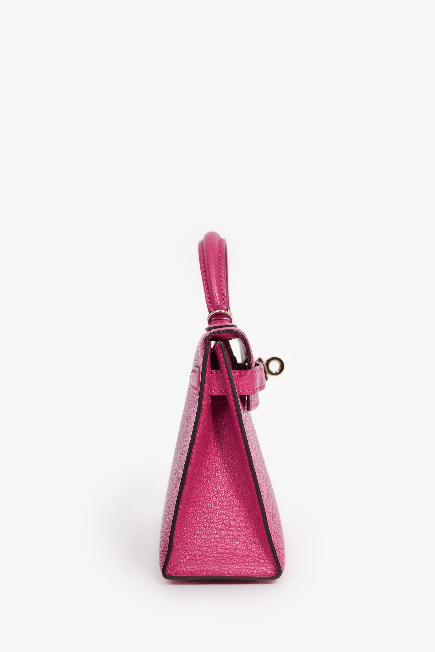 Hermès 2018年 ローズプープル ミゾール・シェーブルレザー ミニケリー パラジウム金具（PHW）