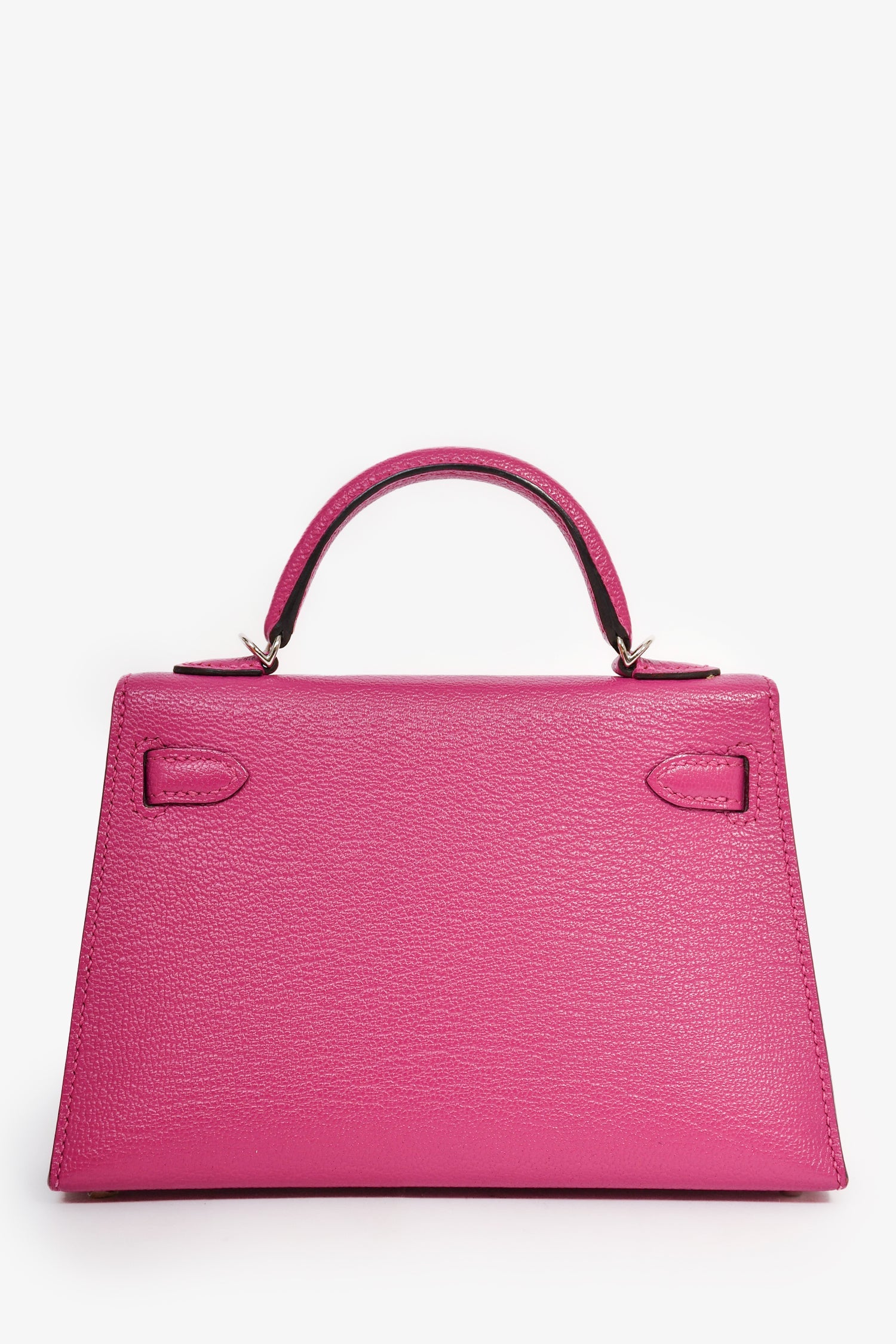 Hermès 2018年 ローズプープル ミゾール・シェーブルレザー ミニケリー パラジウム金具（PHW）