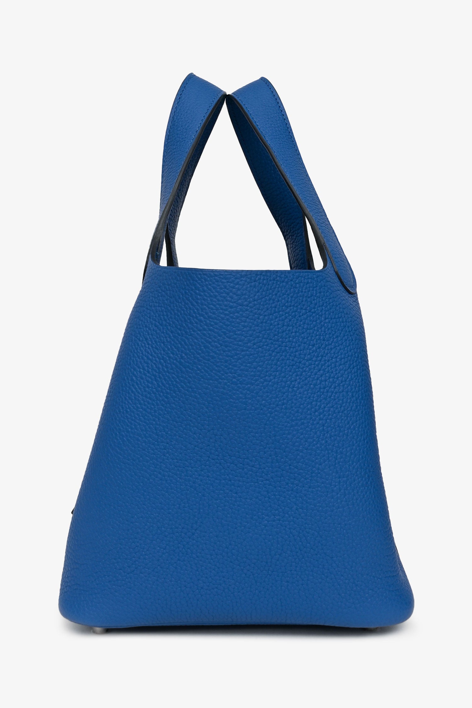 Hermès 2021年 ブルー フランス クレマンスレザー ピコタン18 パラジウム金具（PHW）。