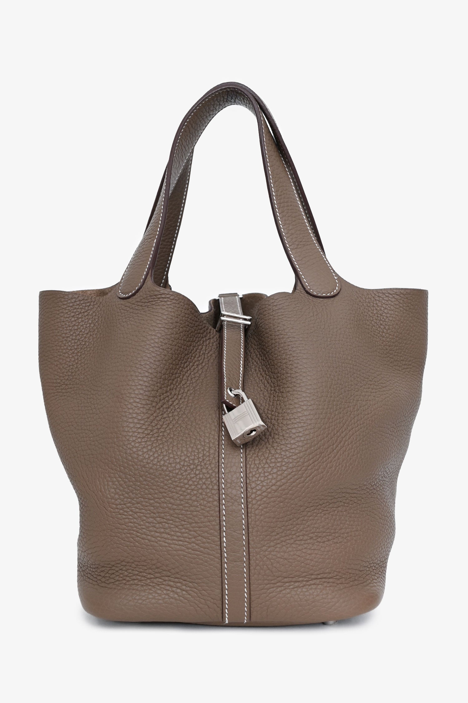 Hermès 2017年 エトゥープ クレマンスレザー ピコタンロック22 シルバートーン金具。