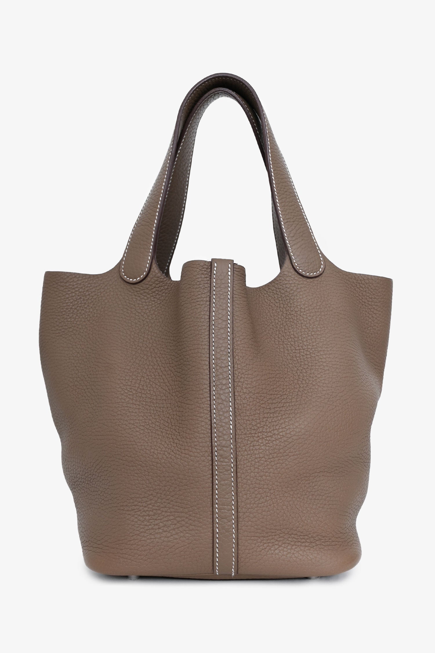 Hermès 2017年 エトゥープ クレマンスレザー ピコタンロック22 シルバートーン金具。