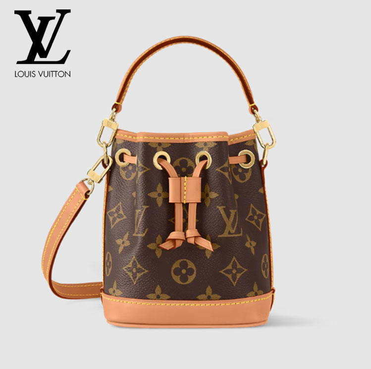 LV 2024 モノグラム ナノ ノエ バケットバッグ 小型ハンドバッグ
