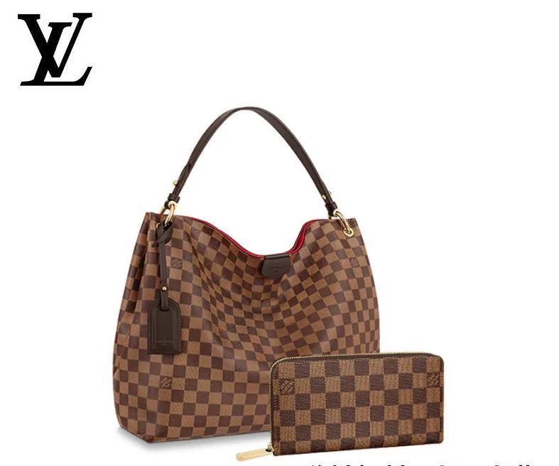[Only 1]LOUIS VUITTON グレースフル MM 長財布 2点セット お得 Ref:N44045+N41661