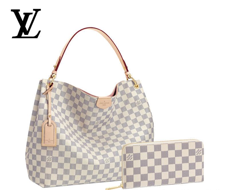 [Only 1]LOUIS VUITTON ルイヴィトン グレースフル MM 長財布 2点セット お得 Ref:N42233+N41660