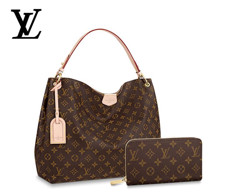 [Only 1]LOUIS VUITTON グレースフル MM 長財布 2点セット お得 Ref:M43704+M60017