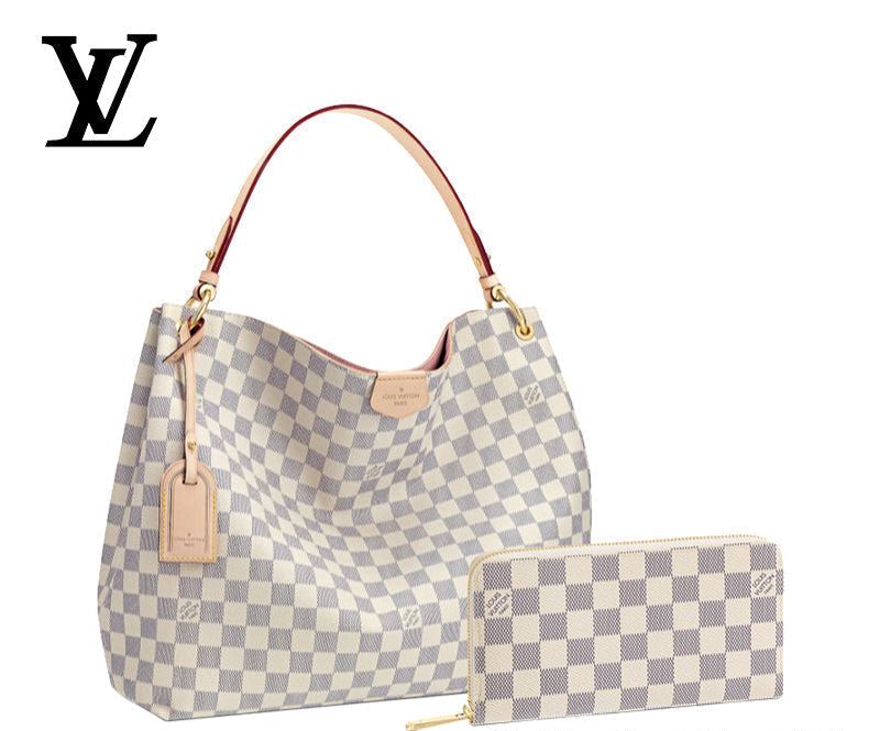 [Only 1]LOUIS VUITTON ルイヴィトン グレースフル MM 長財布 2点セット お得 Ref:N42233+N41660