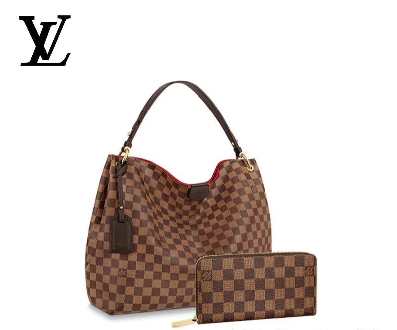 [Only 1]LOUIS VUITTON グレースフル MM 長財布 2点セット お得 Ref:N44045+N41661