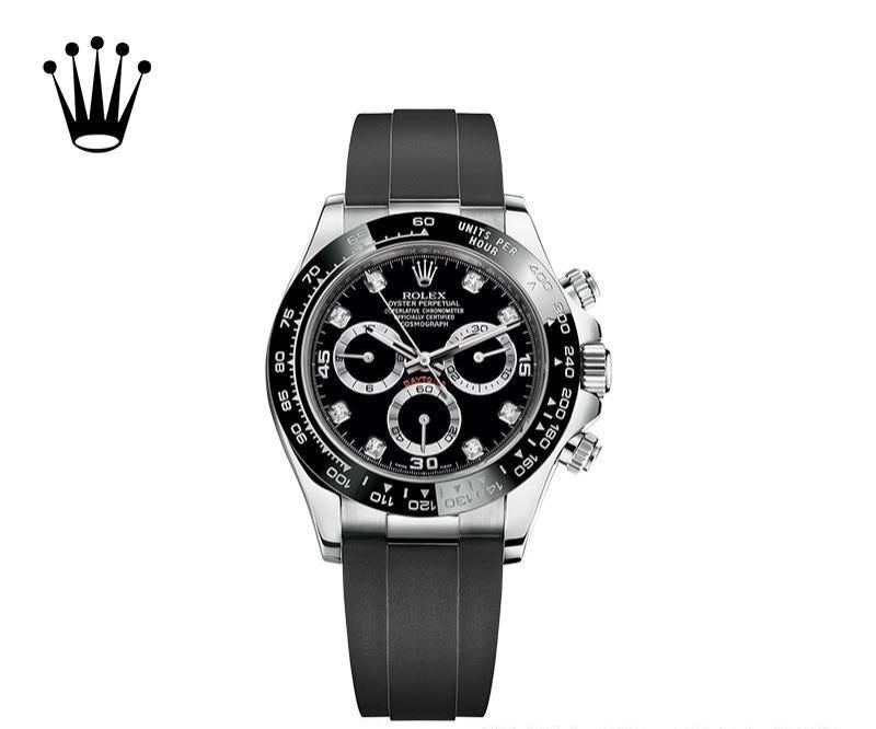 代金引換 ロレックス コスモグラフ デイトナ 自動巻き ブラック 文字盤 ホワイトゴールド m116519ln-0025