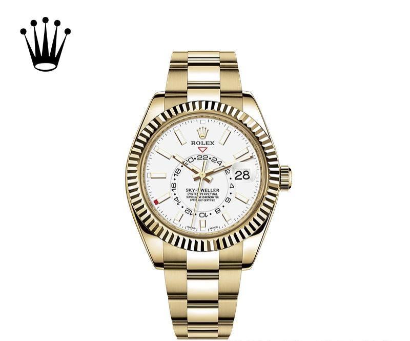 代金引換 ロレックス スカイドゥエラー 自動巻き ホワイト 文字盤  m326938-0005