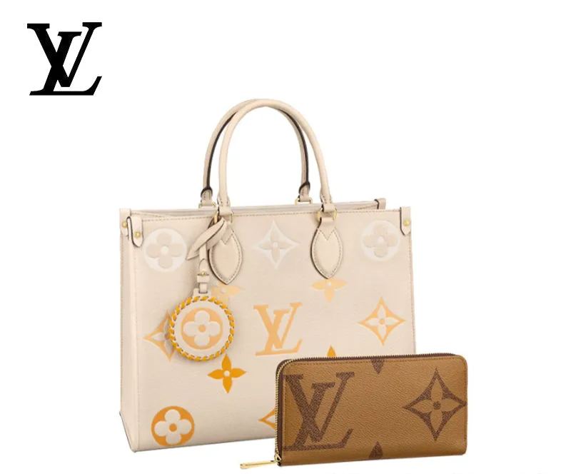 LOUIS VUITTON オンザゴー MM 長財布 2点セット お得 Ref:M45717+M69353