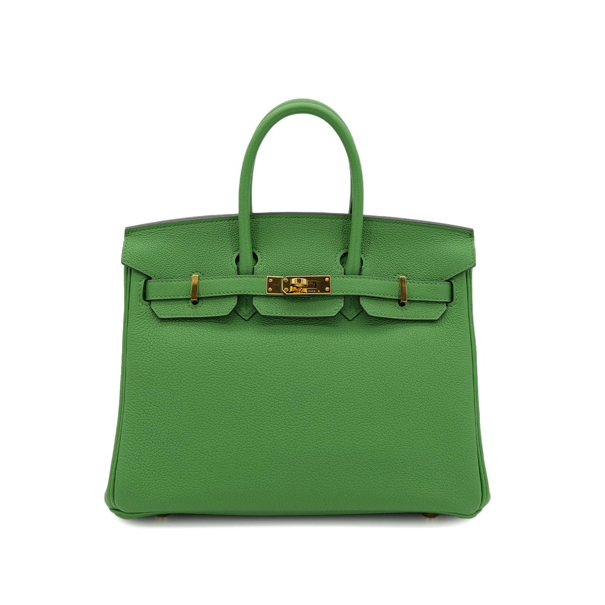PURPOSE HERMES BIRKIN 25 VERT YUCCA TOGO HAND BAG B GOLD HARDWARE 90302884