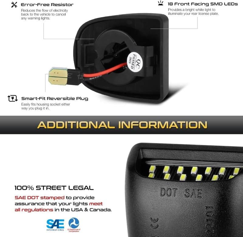 🔥LAST DAY 49% OFF -🚗💡Super Bright 36-Piece LED License Plate Light Kit