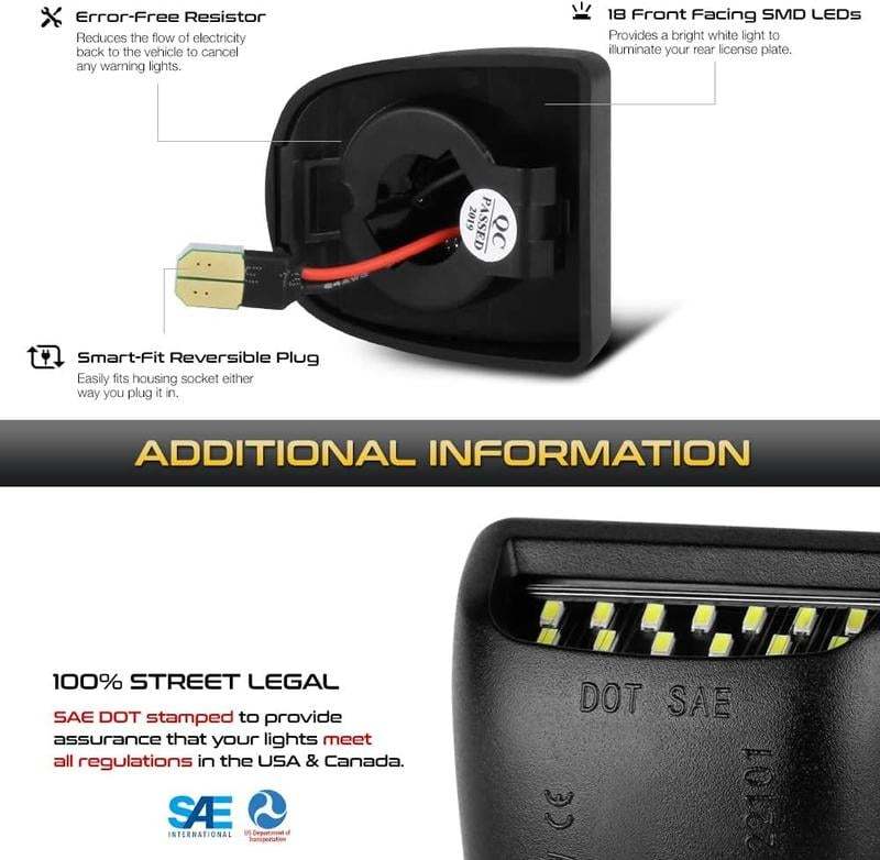 🔥LAST DAY 49% OFF -🚗💡Super Bright 36-Piece LED License Plate Light Kit