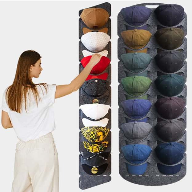 Hanging Multi-Pocket Hat Organizer Holder
