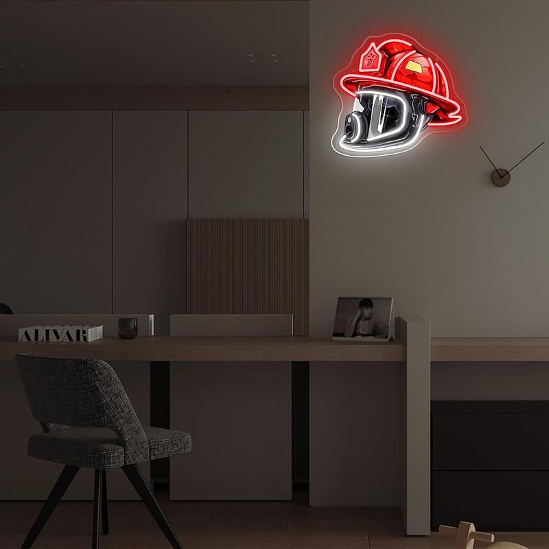 🧑‍🚒Firefighter Helmet Neon Sign🎁