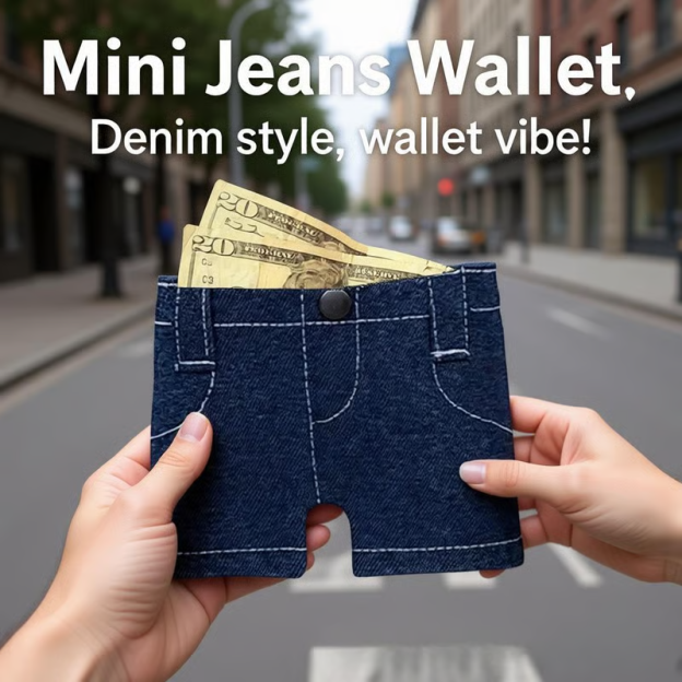 Mini Jeans Wallet Foldable Wallet
