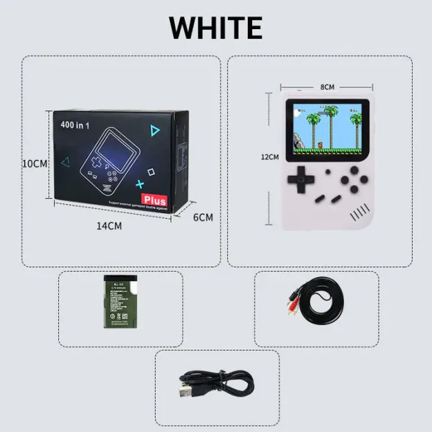 Rechargeable Mini Game Console - Over 400 Classic Games!