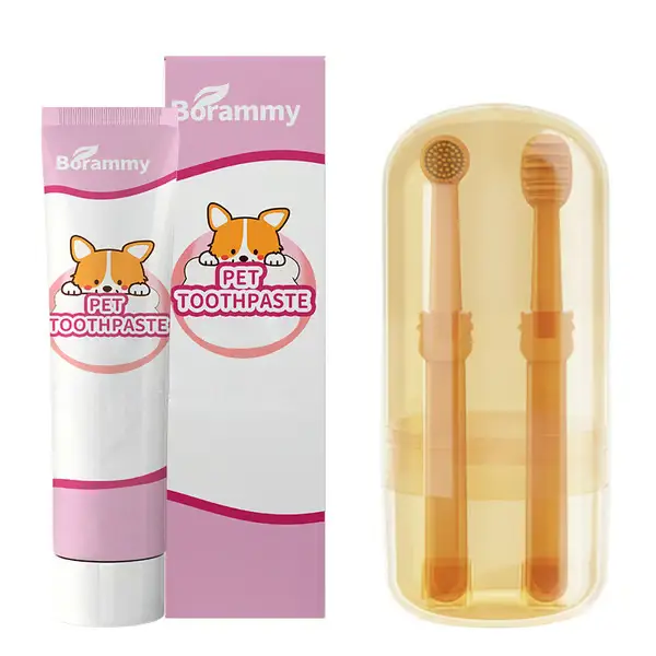 Pet Toothbrush(2pcs) with toothpaste