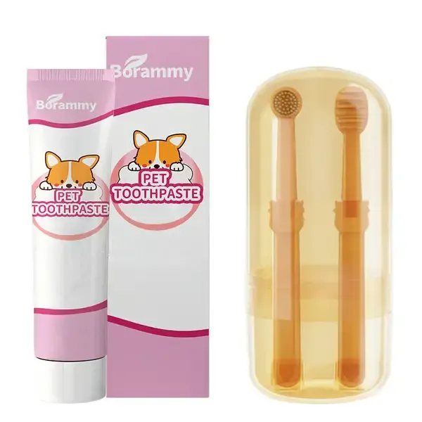 Pet Toothbrush(2pcs) with toothpaste