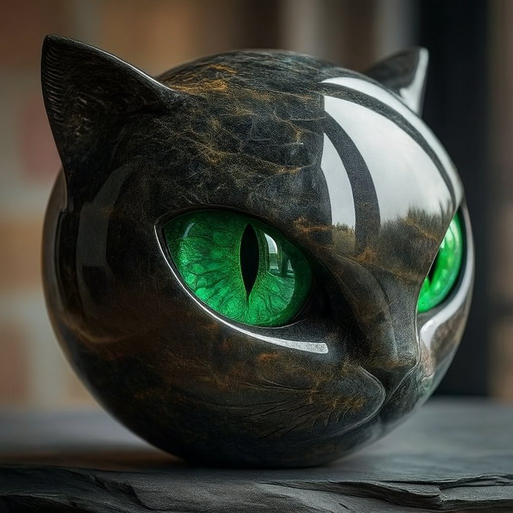 🔥HOT SALE - 49% OFF🔥Luxury Black Cat Stone Sculpture – Elegant Home Décor & Gift-Ready Art Piece