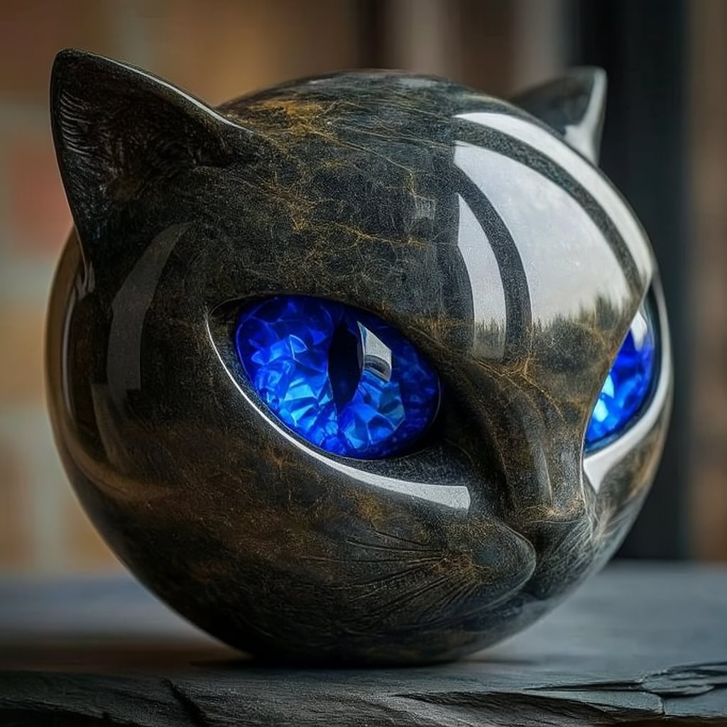 🔥HOT SALE - 49% OFF🔥Luxury Black Cat Stone Sculpture – Elegant Home Décor & Gift-Ready Art Piece