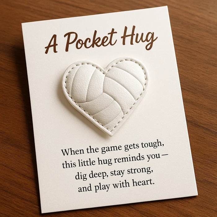🔥LAST DAY 49% OFF -🏐HANDMADE Volleyball Heart Pocket Hug with Gift Card💕