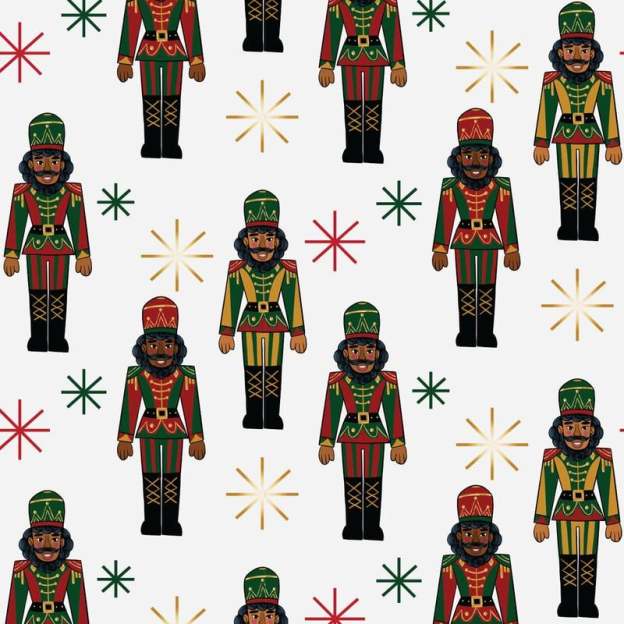 🔥HOT SALE - 49% OFF🔥- 🤶🏾Home for the Holidays Black Santa Wrapping paper