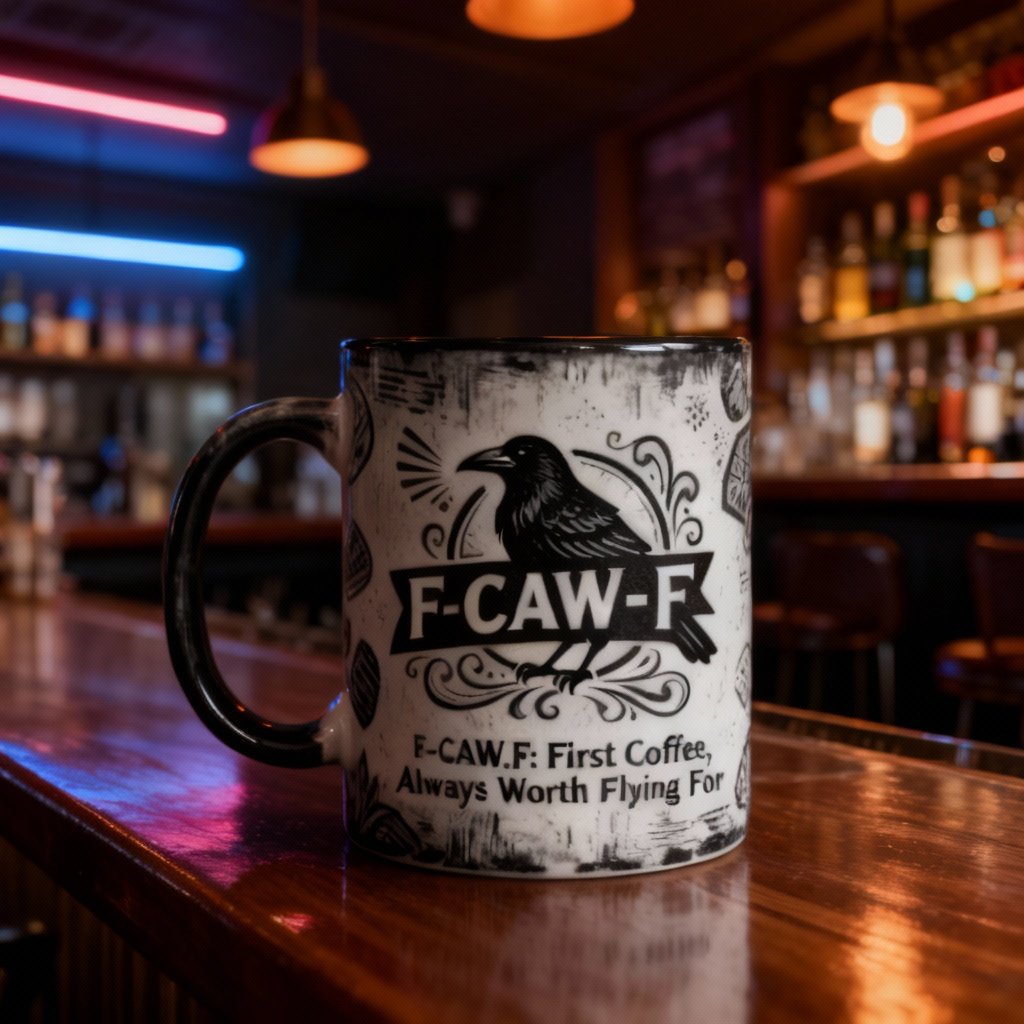 🔥New Lanch🔥F-CAW-F Coffee Mug – The First Coffee, Always Worth Flying For