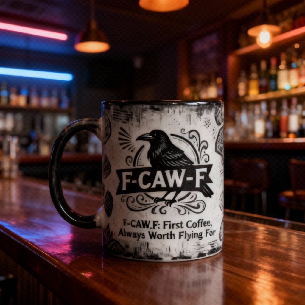 🔥New Lanch🔥F-CAW-F Coffee Mug – The First Coffee, Always Worth Flying For