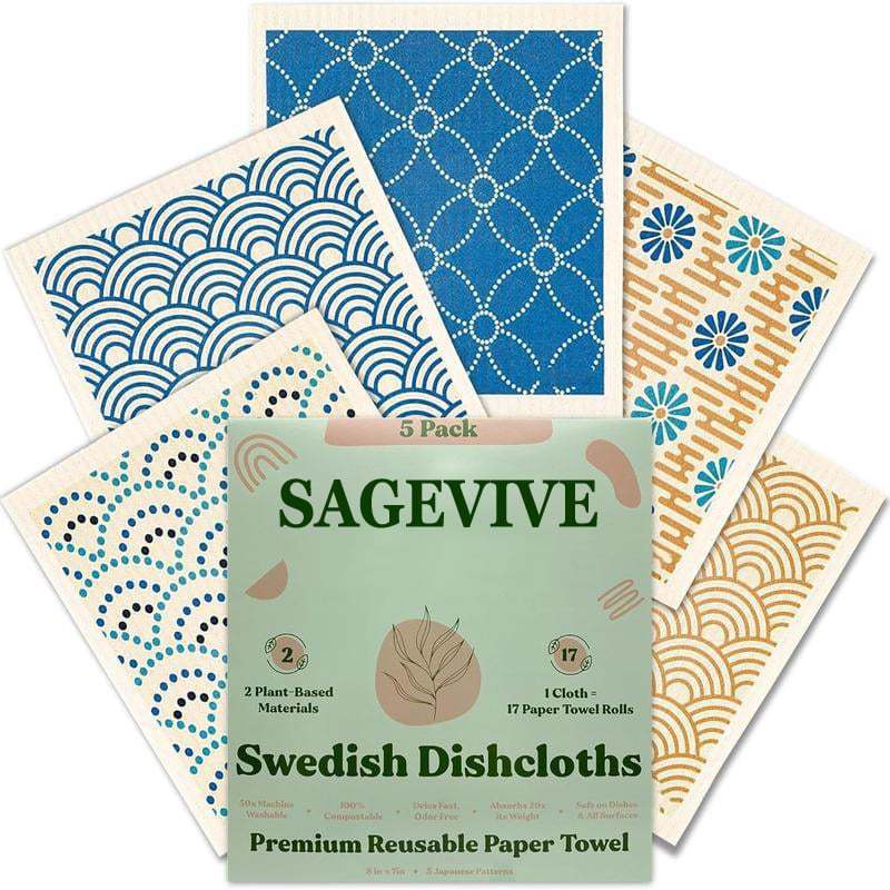 🔥HOT SALE - 49% OFF🔥- Swedish Dishcloths for Kitchen & Cleaning | 5 Pack