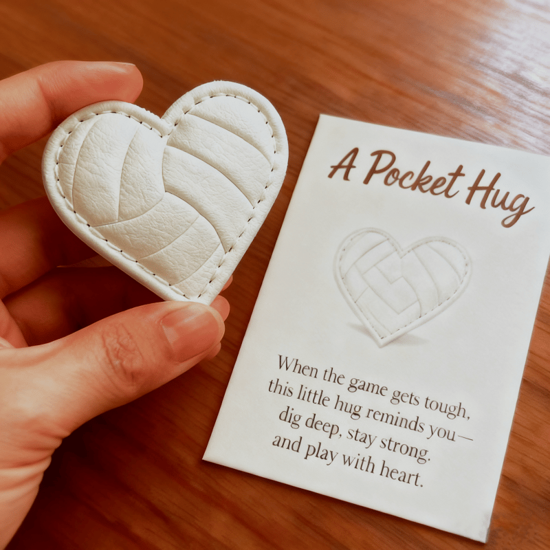 🔥LAST DAY 49% OFF -🏐HANDMADE Volleyball Heart Pocket Hug with Gift Card💕