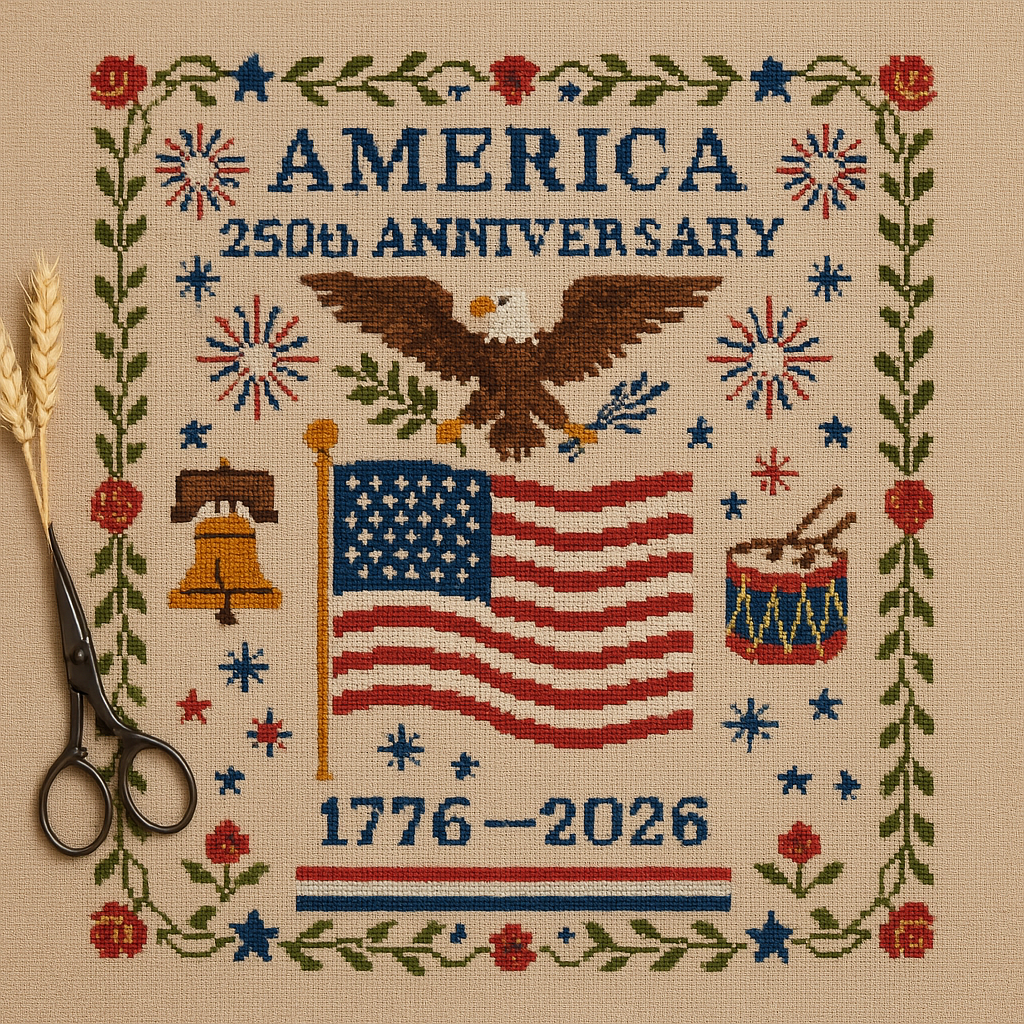 🔥HOT SALE - 49% OFF🔥US 250th Anniversary Cross Stitch Kit