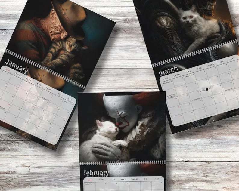 🔥HOT SALE - 49% OFF🔥2026 Halloween Horror Movie & Cats Wall Calendar