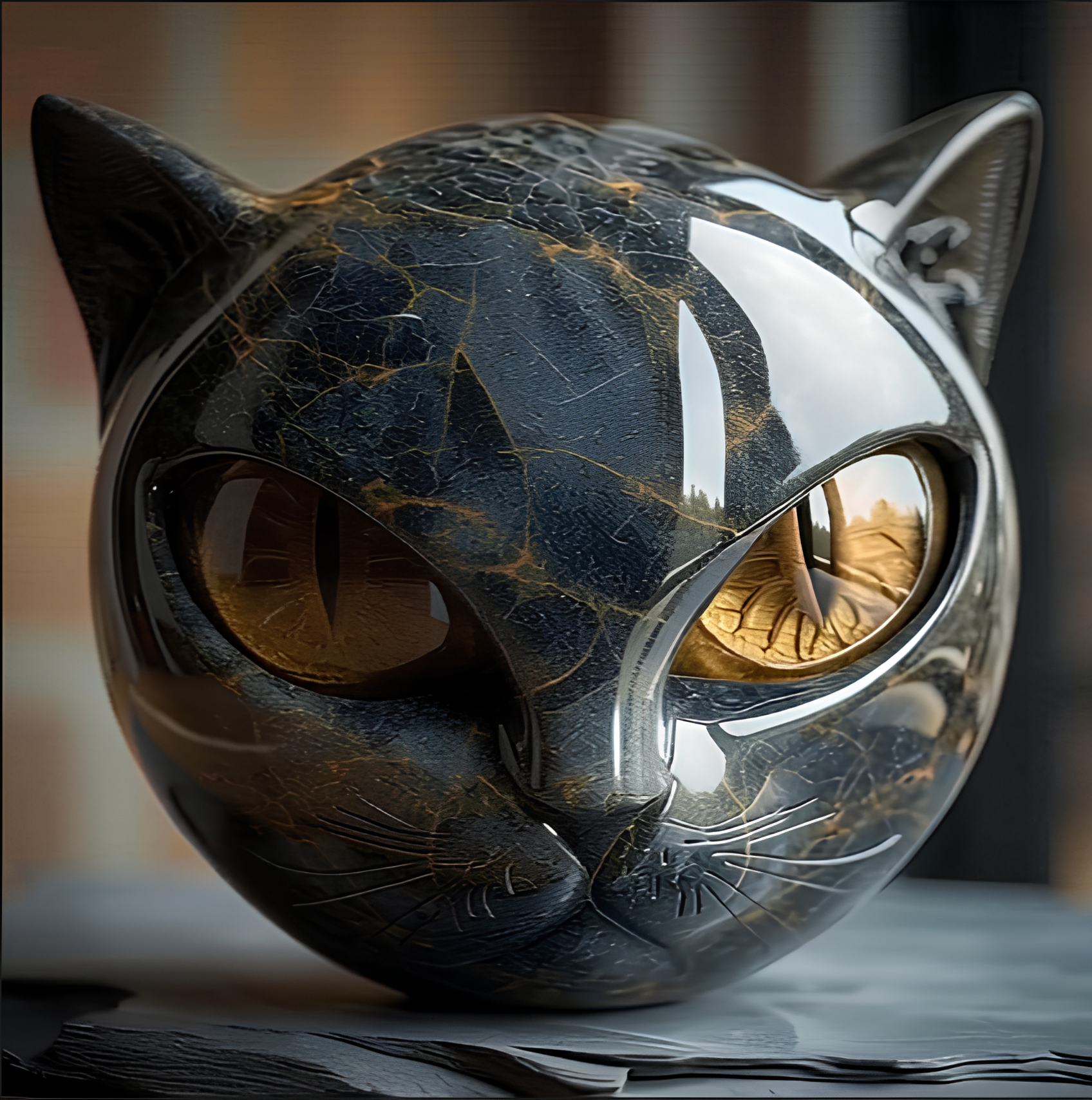 🔥HOT SALE - 49% OFF🔥Luxury Black Cat Stone Sculpture – Elegant Home Décor & Gift-Ready Art Piece