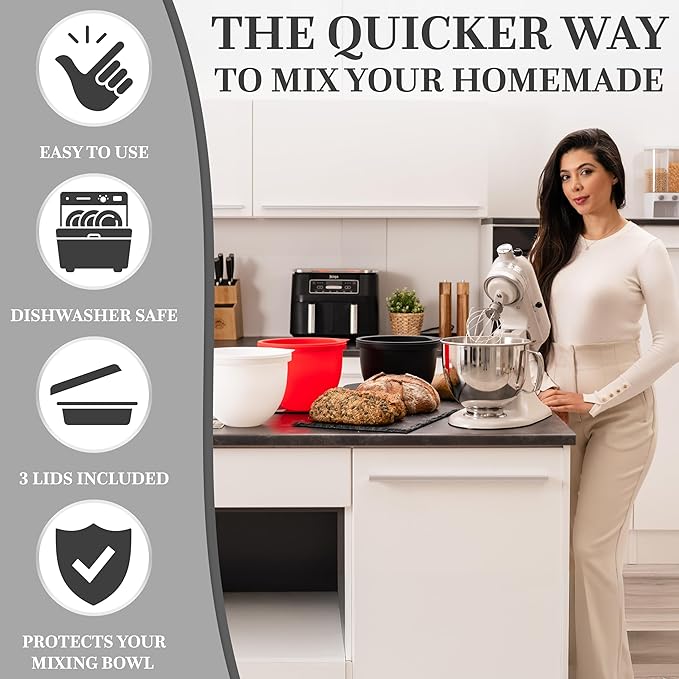 MixAid Silicone Liners for KitchenAid Tilt-Head 5 Qt Mixers –  Replacement Mixer Bowls No Longer Needed