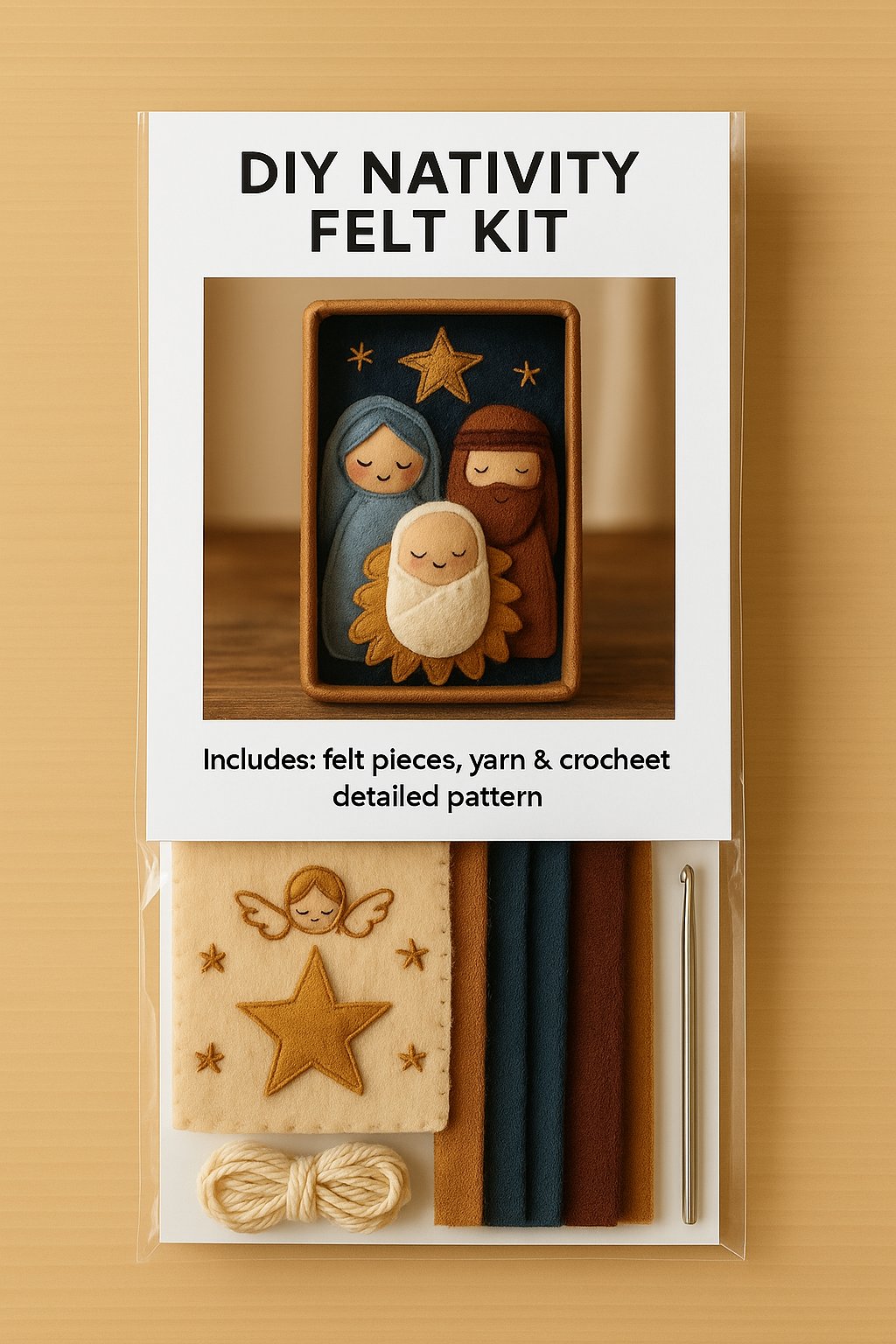 🔥HOT SALE - 49% OFF🔥 Handmade Christmas Nativity Felt Kit