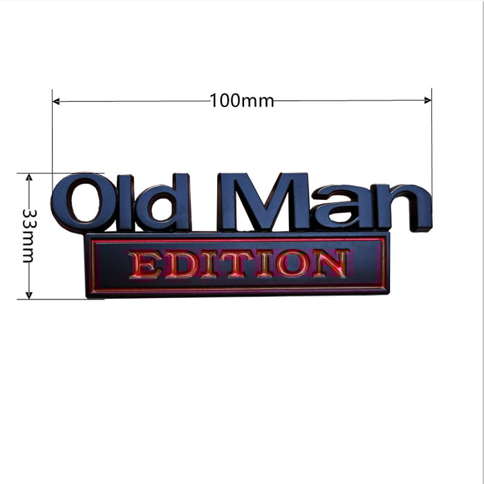 Old Man Edition Car Emblem