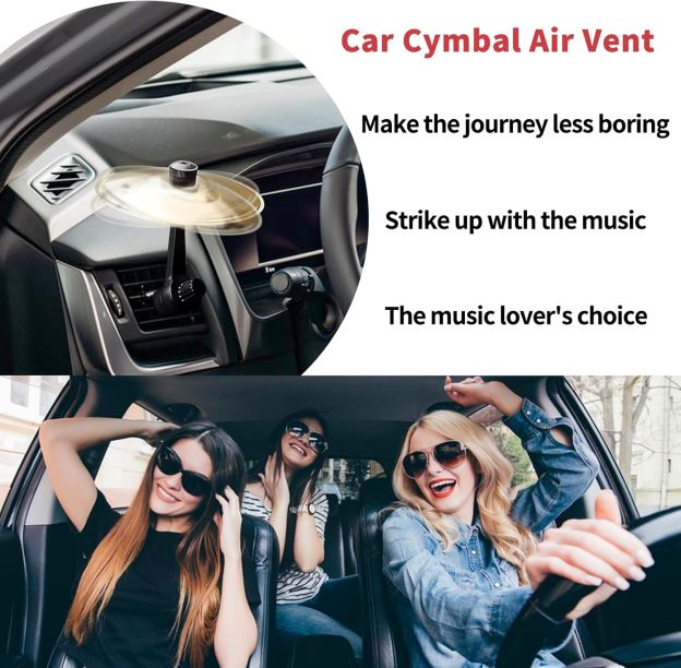 🔥HOT SALE - 49% OFF🔥🎶 Make Your Driving More Fun - Car Crash Cymbal Air Vent 🚗