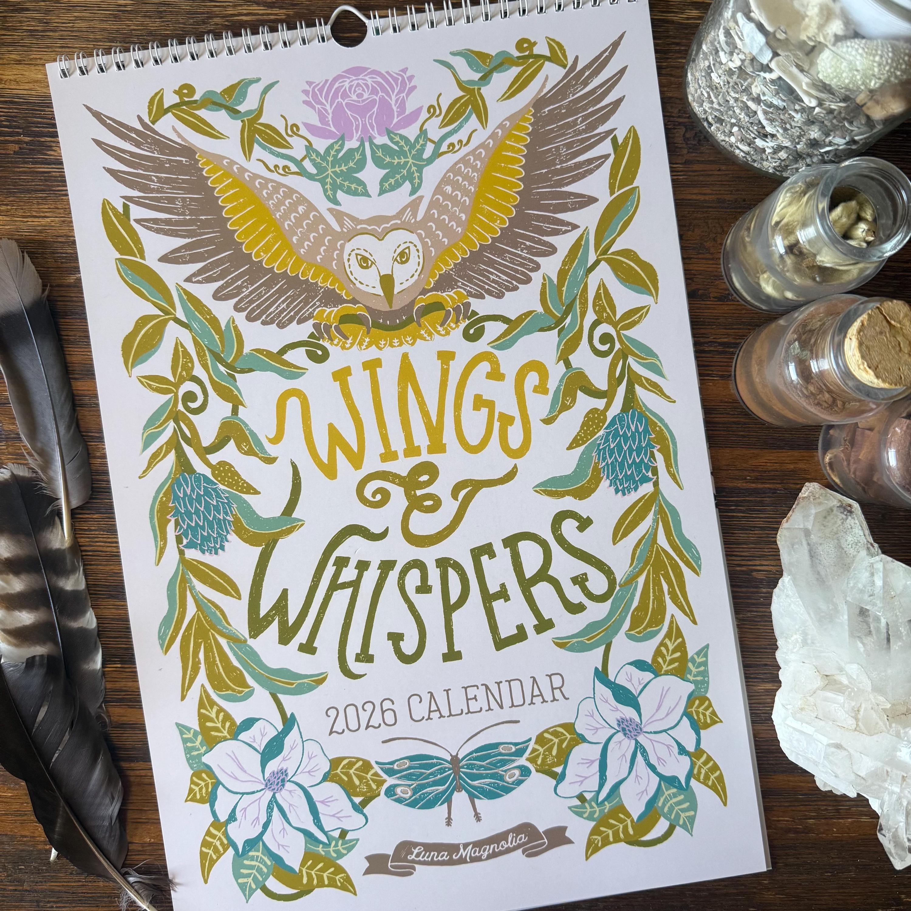 🔥HOT SALE - 49% OFF🔥Wings and Whispers: A Year of Magical Connection - 2026 Wall Calendar Pattern 