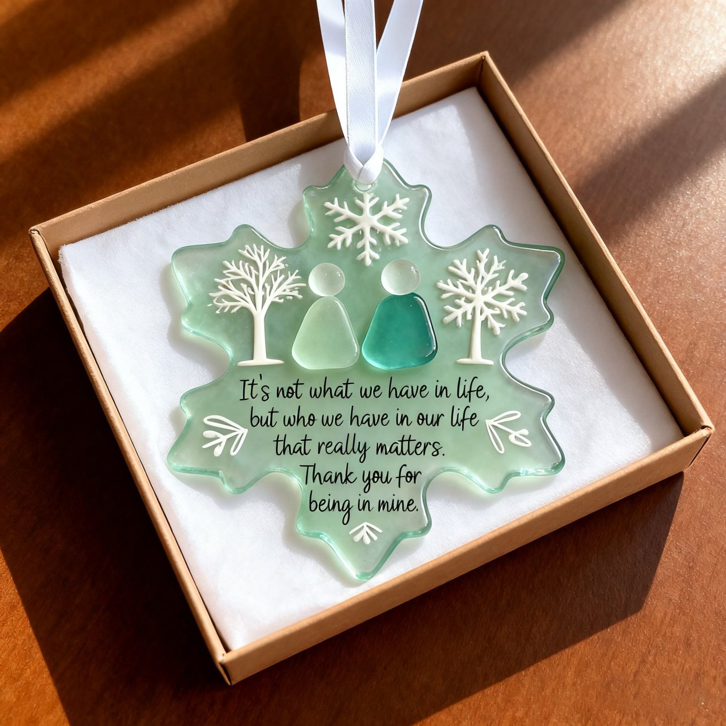 🔥HOT SALE - 49% OFF🔥- Snowflake-Shaped Sea Glass Friendship Decor❄