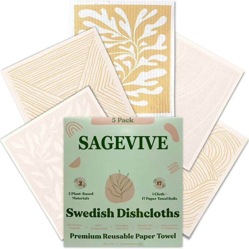 🔥HOT SALE - 49% OFF🔥- Swedish Dishcloths for Kitchen & Cleaning | 5 Pack