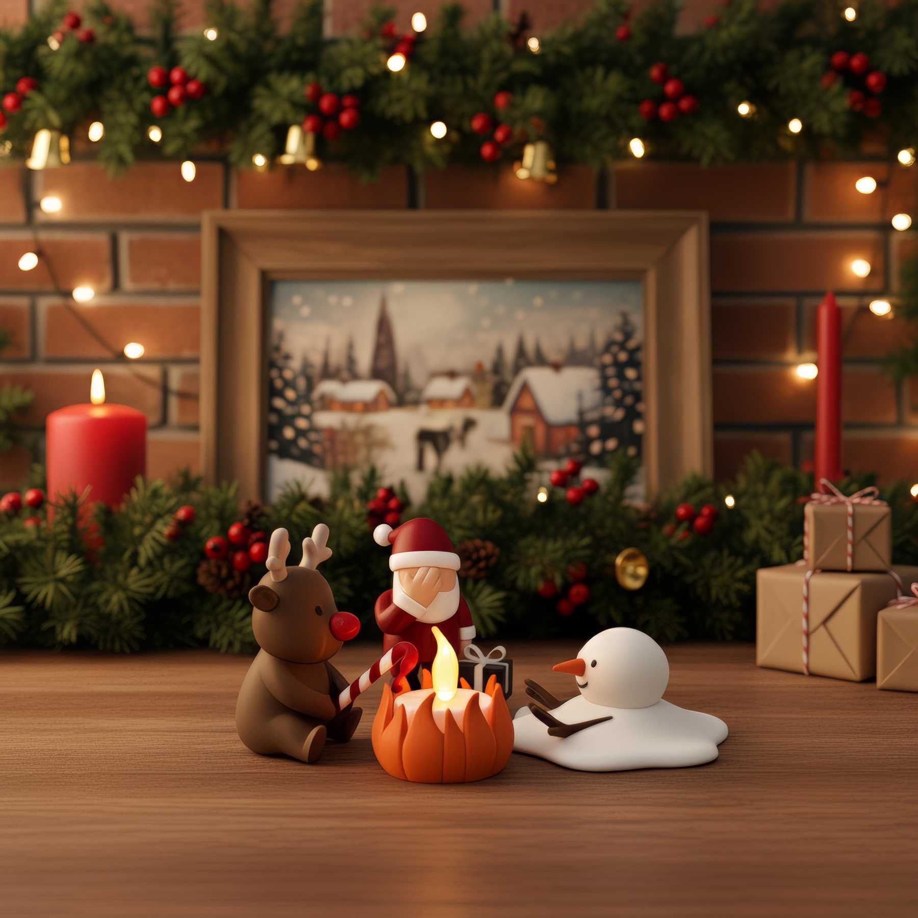 🔥HOT SALE - 49% OFF🔥- Funny Christmas Campfire、Reindeer & Melting 